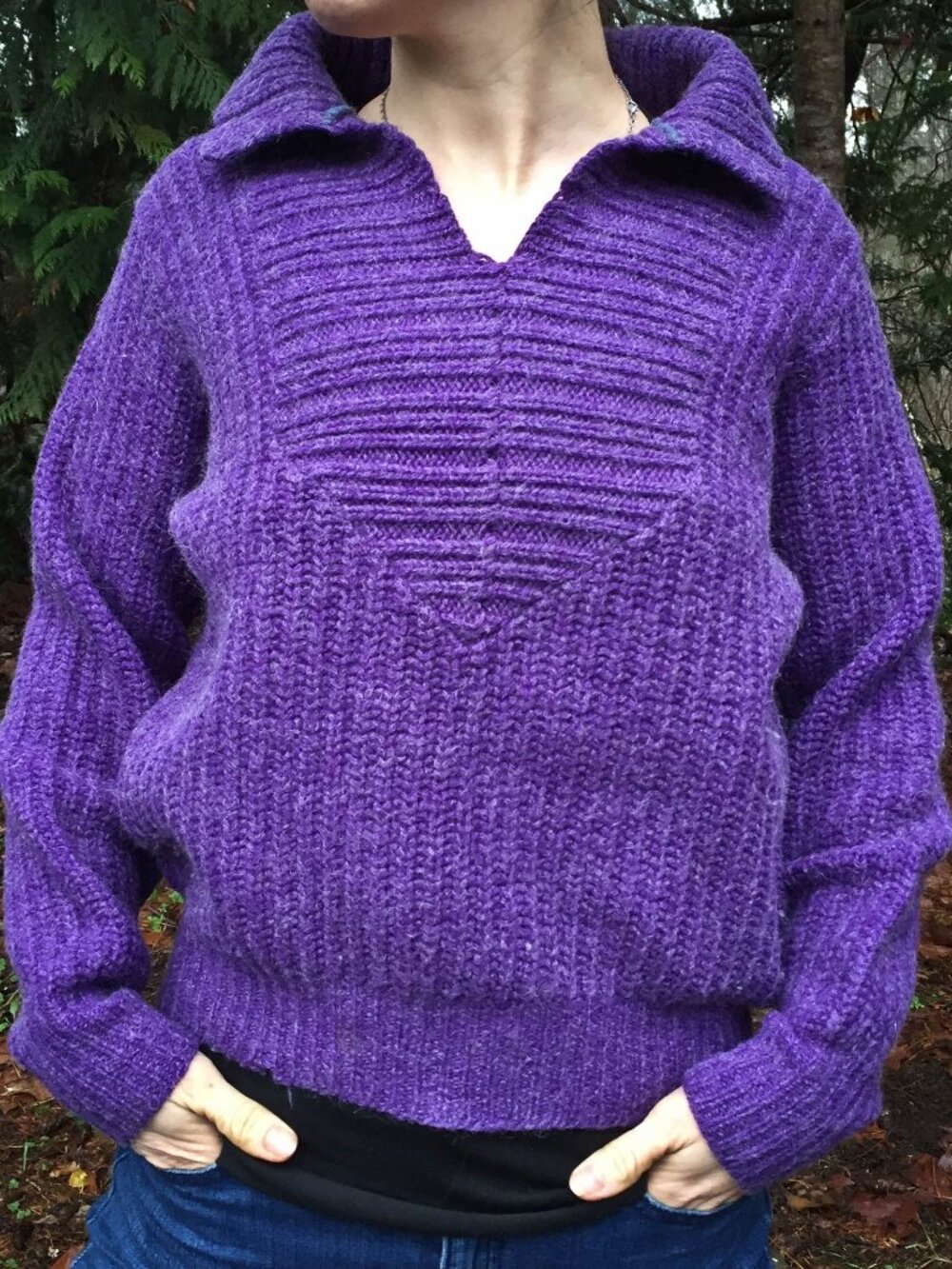 60's Glenayr Kitten Purple Wool Sweater - Vintage Wool Sweater - 1960s Shetlanex
